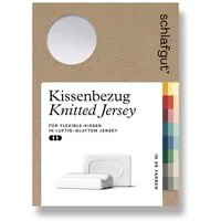Schlafgut Kissenbezug Pure flexibler Kissenbezug für Nackenstützkissen, (1 Stück), Bio-Baumwolle mit Elasthan, mit Gummizug, bügelfrei