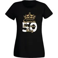 G-graphics T-Shirt 50 – Queen for one day Slim-fit Damen T-Shirt mit Motiv zum 50. Geburtstag