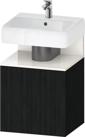 Duravit Qatego Waschtischunterbau wandhängend Eiche Schwarz Matt 490x420x645 mm - QA4077L22160000 QA4077L22160000