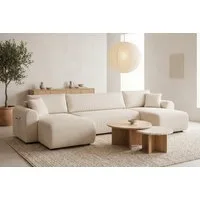 OTTO home Wohnlandschaft JONAA, U-Form, 311 cm Schlafsofa (133/270)-OTTO. Verlässliche Qualität, Tonnentaschen-Federkern, Bettkasten, Cord, Struktur