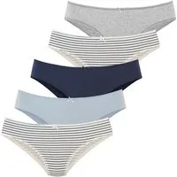 Vivance Jazz-Pants Slips (5er Pack) mit kleiner Häkelkante, weiche Baumwollmischung