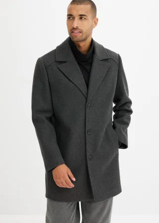 bonprix Kurzmantel mit Woll-Anteil, grau, Gr.48, Schöner Kurzmanteil im Cabanjacken-Stil mit Woll-Anteil