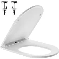 AIMAX WC-Sitz WC Sitz D-Form Softclose mit Quick Release Duroplast 200kg