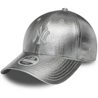 New Era Baseball Cap 9Forty METALLIC New York Yankees silber
