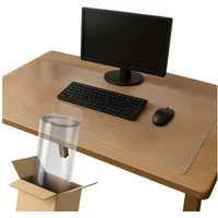 Tulup Schreibtischunterlage Transparente Schreibtischmatte,Tischmatte PVC,Schreibtisch Schutzfolie
