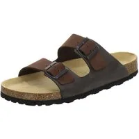 AFS-Schuhe 310067 Zweischnaller Pantolette für Herren mit Fußbett, bequeme Sandalen aus Leder