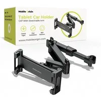 Mobile Origin Tablet-Halterung Ausziehbare KFZ-Kopfstützen Halterung Auto für iPad Universal Tablet, (bis 13 Zoll, Tablet-Halterungs-Set, 1-tlg., 1 Tablet-Kopfstützenhalter inkl. Bedienungsanleitung, Breiter Größenbereich 5,3–12,9", 106–243 mm Auszug