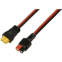 TRU COMPONENTS Rundstecker 30 A Akkuanschluss an XT60-Kabel 0,5 m TC-13619312 Schwarz, Rot TRU C, TC-13619312