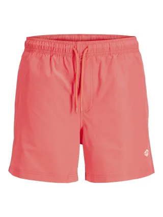 JACK&JONES - JPSTMAUI TROPIC SOLID SWIM SHORTS REG SN Hot Coral - Gr. - L