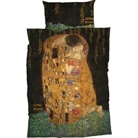 Goebel Bettwäsche Kuss, Satin, 2 teilig, mit Klimt Gemälde