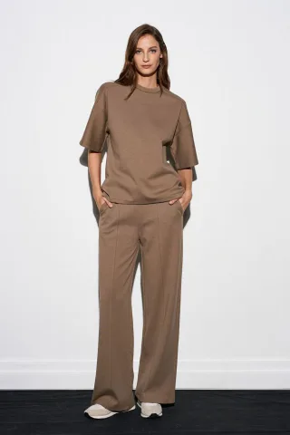 Weite Strickhose