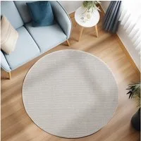 Ayyildiz Teppiche Teppich LOOM 4300, auch als Läufer und in Rund, rund, Höhe: 7 mm, Kurzflor, grobe Schlingen Struktur, pflegeleicht, strapazierfähig