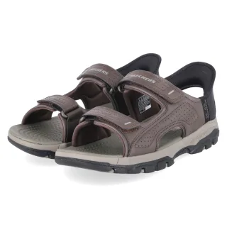 Skechers Slip-ins Sandalen REECE  Braun - Gr. 42 -  Textil