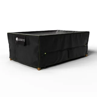 Juskys Gartenmöbelabdeckung, Schwarz, Kunststoff, 140x75x220 cm, Gartenzubehör, Gartenmöbel-Schutzhüllen