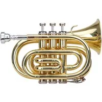 Classic Cantabile Trompete TT-400 Taschentrompete Bb, inkl. Koffer & Mundstück, Trompete im Taschenformat, Schallbecher: 93 mm
