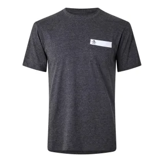 Original Penguin - T-Shirt für Herren, Brusttasche (dunkele Kohle)