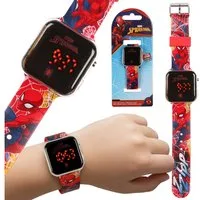 MARVEL Digitaluhr MARVEL Spider-Man LED Armbanduhr für Jungen Rot mit Datum