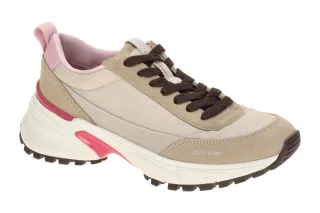 Calvin Klein YW02075 0IY Beige Chateau/Silver Mink/Pink Running Sneaker
