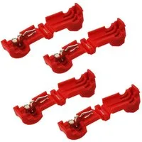Powery Klemmen 4x Anschlussklemmen, Clip für Kabel (2,3mm) für Mähroboter, Rasenmäher z.B. Husqvarna, Gardena u.a.