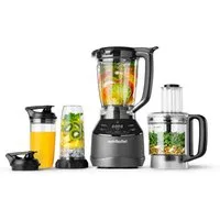 nutribullet Standmixer nutribullet Full Size Blender Combo NBF580B - Standmixer, 1200 Watt, 1500 W, 3 Geschwindigkeitsstufen, 1,8 Liter Krug, 2 Mixbecher (700&925ml)