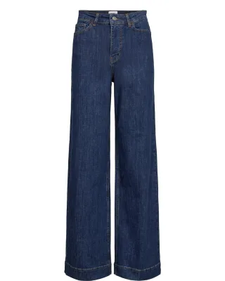 Nümph - NUPARIS HR WIDE JEANS - P3012 dark blue denim - Gr. - 36