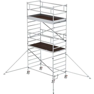 Munk Rollgerüst 1,35 x 2,45 m mit Ausleger & Doppel-Plattform - 168436