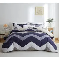 wohnTRAUM24 Bettwäsche Bettwäsche Set 135x200cm,155x220cm Bettbezug für Allergiker geeignet, Streifen Geometrisch Muster mit Reißverschluss und Kissenbezug 80x80cm