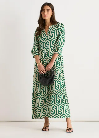 Langärmeliges Maxikleid