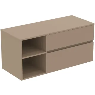Ideal Standard Waschtischunterschrank Finesse o.Ausschnitt 1202x505x558mm, 2 Auszüge Greige matt, E3 E3438UP