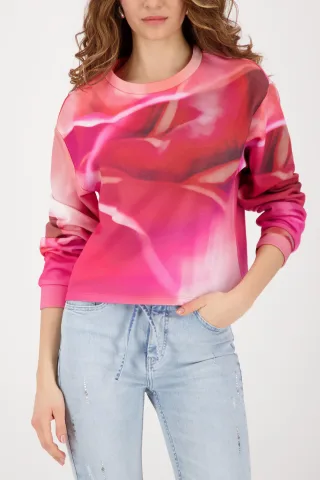 monari - Sweatshirt mit Allover-Muster spring flower gemustert - Gr. - 34