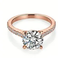 Sternvoll Verlobungsring Solitär-Ring Goldring 2,38 ct Labordiamant IGI-zertifiziert 18K Gold, Solitär, Pavé-Schiene, 4er-Krappe, IGI-zertifiziert, 18K Gold