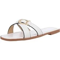 Ital-Design Elegante Komfort-Sandalen für jeden Anlass Pantolette (89322919) Blockabsatz Pantoletten in Weiß