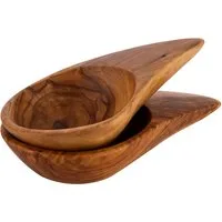 APS Dipschale OLIVE, Holzwerkstoff, (Set, 2-tlg), geöltes Olivenholz, jedes Teil ein Unikat