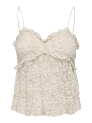 ONLY - ONLALBINA V-NECK SINGLET TOP JRS Birch - Gr. - XL