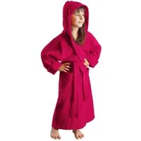 Arus Kinderbademantel für Jungen und Mädchen, mit Kapuze, in vielen Farben erhältlich, 100% Baumwolle, Kapuze, Gürtel, mit zwei Taschen, farbenfroh
