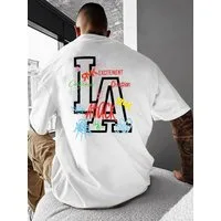 RMK T-Shirt Herren T-Shirt Print Bedruckung LA Los Angeles aus 100% Baumwolle