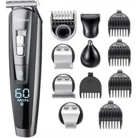 Scttomon Bartschneider RFC588, Haarschneideset Detailtrimmer 5in1 Schwarz