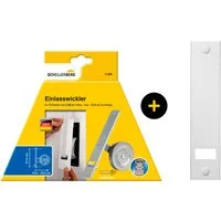 SCHELLENBERG Einlass-Gurtwickler Unterputz, inkl. Abdeckplatte weiß, Set, 1-tlg., 21,5 cm Lochabstand für das Rollladensystem Maxi