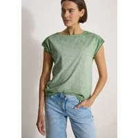 CECIL T-Shirt U-Boot-Ausschnitt, Garment-Dye Optik