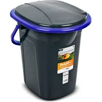 GreenBlue Campingtoilette GB320 Tragbarer Toiletten-Eimer mit Tragegriff 19L, Toilettenpapierhalter, Auskipp-Hilfe für Camping, Wohnwagen, Boot