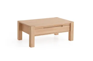 Couchtisch Tisch mit Schublade NALDO XL Eiche Massivholz 120x80 cm