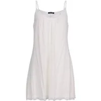malito more than fashion Longtop malito Damen Spaghettiträger Longtop-Kleid mit Spitze 8010 Spahettiträger - Kleid mit Spitze, Nachtwäsche aus Baumwolle