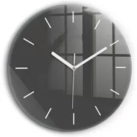 Tulup Wanduhr Glasrunde Uhr Moderne Glaswanduhr 60cm Uhr aus Gehärtetem Glas