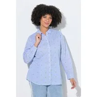 Angel of Style Hemdbluse Hemdbluse Loose Fit Streifen/Zitronen-Muster