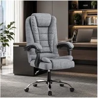 ZAISZE Chefsessel Bürostuhl, Ergonomischer Bürostuhl, Stoff Schreibtischstuhl (Hohe Rückenlehne Ergonomische Liege mit Kippfunktion 360° Drehbarer Schreibtischstuhl, Gaming Stuhl mit dickem Kissen), Chefsessel Drehstuhl, Höhenverstellbar für Zuhause 