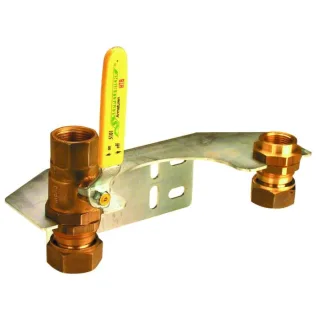 Aalberts SEPP Easy II Montageset 0049467 DN 25 x Rp 1, für Zweirohrgaszähler, Messing