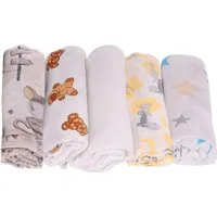 La Bortini Stoffwindeln Stoffwindeln 5er Pack Spucktücher Baby Mullwindeln Stoffwindeln, aus reiner Baumwolle