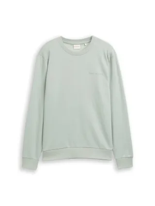 Tom Tailor - Sweatshirt mit Rundhalsausschnitt grün - Gr. - L