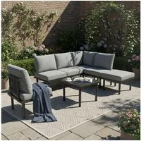 Merax Gartenlounge-Set Seil Rope Lounge Balkonmöbel, (6-tlg), Sitzgruppe Gartengarnitur mit verzinktem Eisenrahmen, für 6 Personen