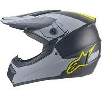 FunSport-Factory Motocrosshelm Motocrosshelm Kindercrosshelm Grau Schwarz